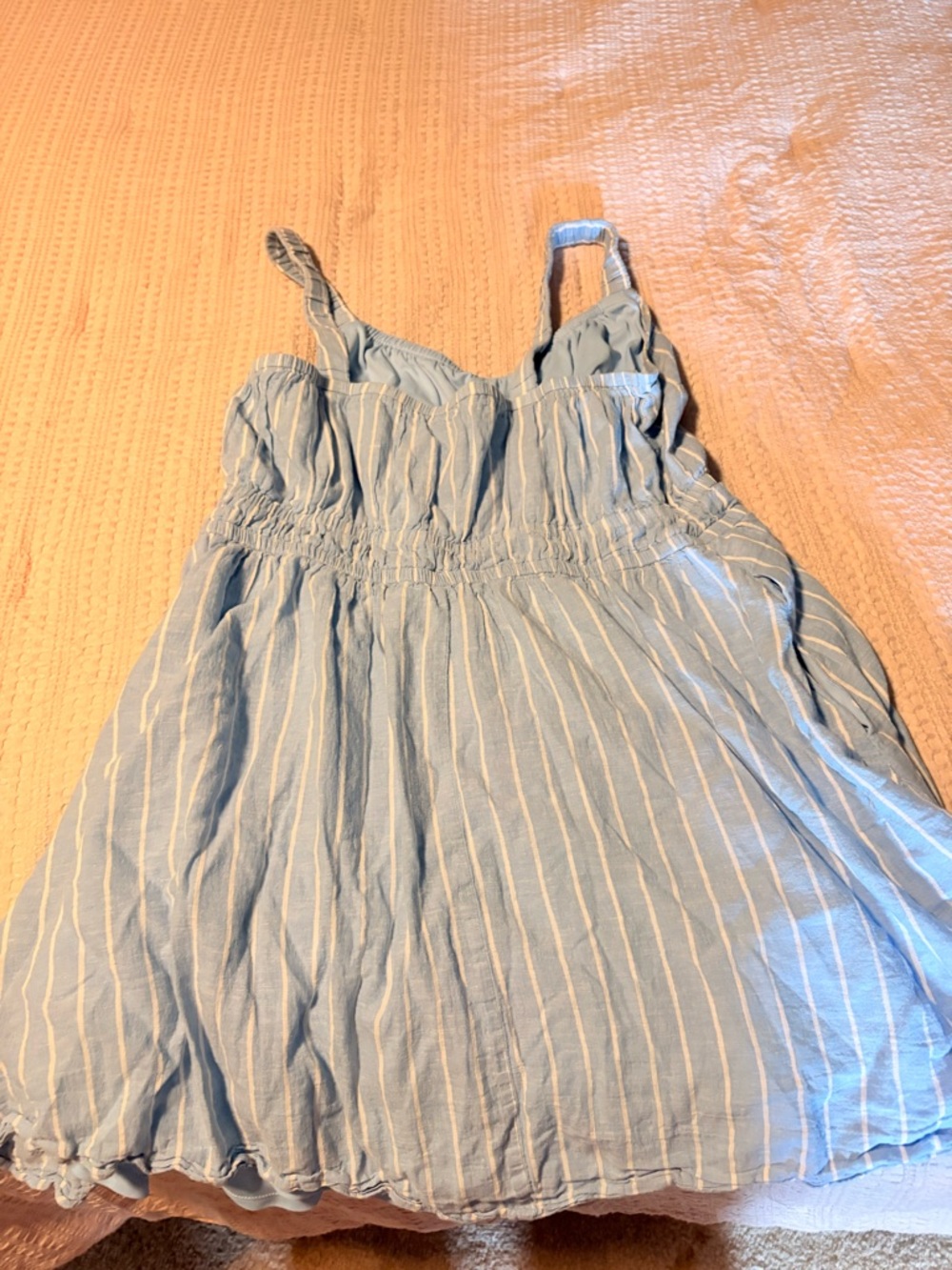 Lane Bryant Light Blue and White Striped Sundress